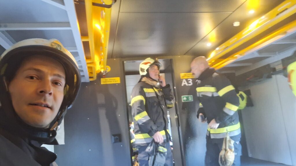 Foto aus dem Inneren des sogenannten "Service-Jet"